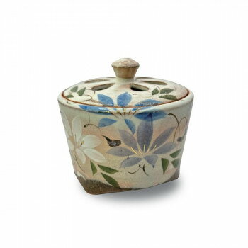 日本香堂 香炉 乾山手 鉄仙 京焼・清水焼 79664【同梱・代引き不可】