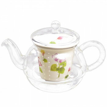 有田焼 セランドグラス おしゃれポット 誕生花 12月 シクラメン 300cc KA-200【同梱・代引き不可】