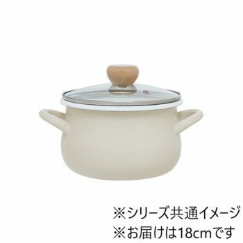 th ストクック　IH対応ホーロークッキングポット18cm(グレー) RB-3244【同梱・代引き不可】
