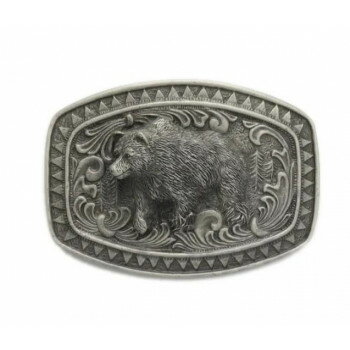 トロフィースタイルバックル ワイルドベア シルバーアンティック 1ヶ PI1763-05【同梱・代引き不可】