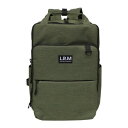 L.R.M 10ポケット スクエア3層リュック CMK19-0541 カーキ【同梱・代引き不可】(4)