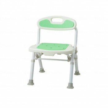 サテライト 福浴 折たたみコンパクトシャワーチェア グリーン FKW-02-G 514100【同梱・代引き不可】