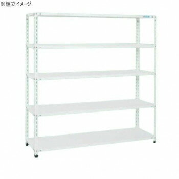 サカエ ショップラック 1800×600×1800mm ホワイト 5段タイプ SHR-3325P【同梱・代引き不可】