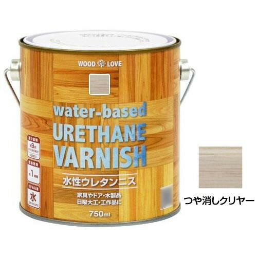 ニッペホームペイント WOODLOVE 水性ウレタンニス つや消しクリヤー 750ml【同梱・代引き不可】