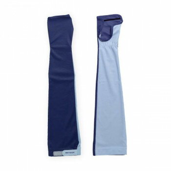 UVカットアームカバー バイカラー Mサイズ Navy AC-BY_M02【同梱・代引き不可】