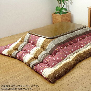 和柄 こたつ掛け布団 『こよみ』 ローズ 約205×315cm 5965169【同梱・代引き不可】