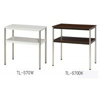 ナカキン　電話機台　ステン丸脚　TL-S70　ホワイト・TL-S70W【同梱・代引き不可】