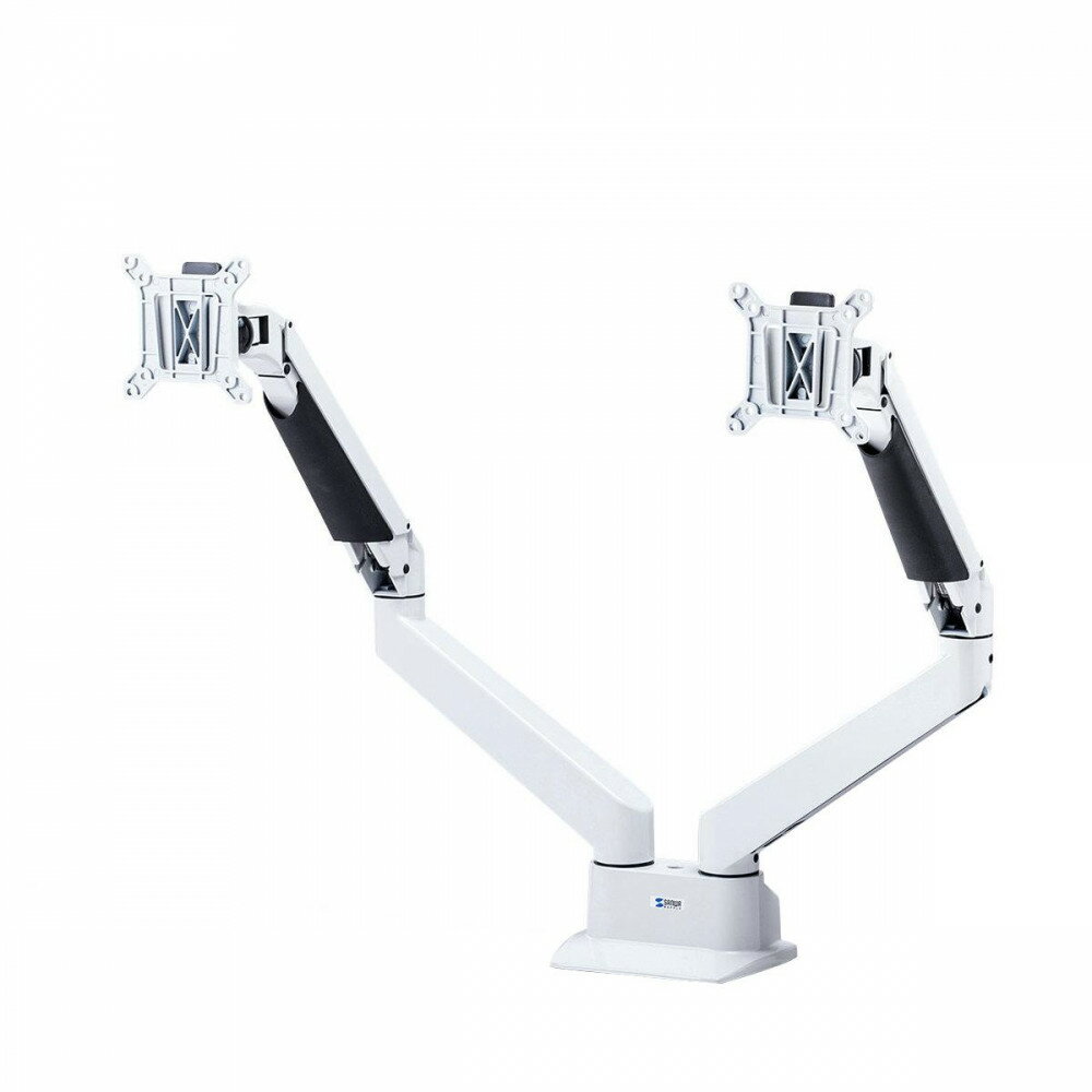 サンワサプライ 水平垂直多関節液晶モニターアーム(2面・ホワイト) CR-LA1302WN2【同梱・代引き不可】