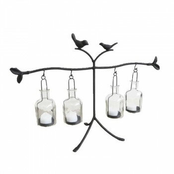 アイアンフラワーベース 花瓶 LED付き 1502CNC012【同梱・代引き不可】