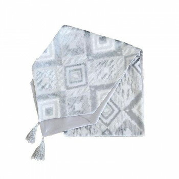 テーブルランナー 180×33cm ライトグレイ 1608WUJ008【同梱・代引き不可】