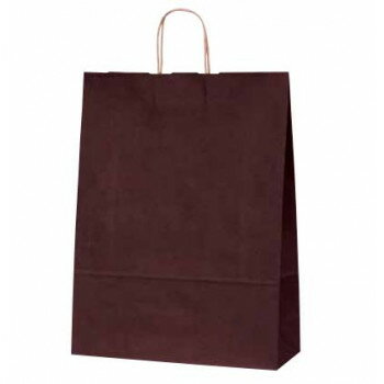 自動紐手提袋 T-12 カラー(カカオ) 1497 50枚【同梱・代引き不可】