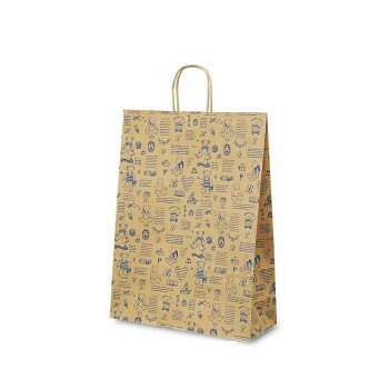 自動紐手提袋 T-12 ベアコレクション(ブルー) 1451 50枚【同梱・代引き不可】