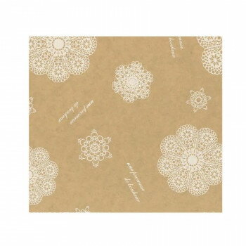 包装紙 レースィ(クラフト) 335 100枚【同梱・代引き不可】