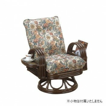 今枝商店　Romantic Rattan　籐リクライニングチェアー　回転座椅子　ハイタイプ　S699【同梱・代引き不可】