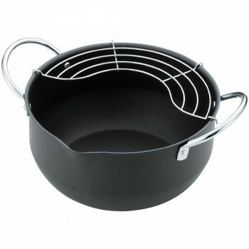 サミット工業　Summit　鉄なべ流　日本製　揚げる鍋シリーズ　たっぷり深型揚げ鍋　22cm【同梱・代引き不可】