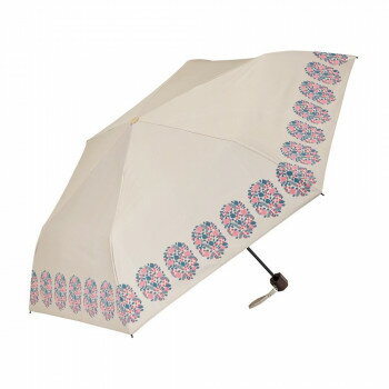 kippis 全天候 55cm 折りたたみ傘 オルナメンッティ ベージュ S355-0810BG1-BG【同梱・代引き不可】