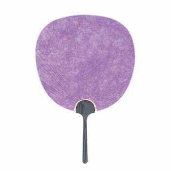 日本製(MADE IN JAPAN) 大型うちわ 大地 手染め雲龍紙 (紫) 1373【同梱・代引き不可】