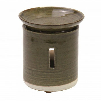 山田緑釉切立茶香炉 Y-1118【同梱・代引き不可】