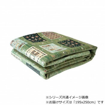 パロット ベルギー製モケット織り カーペット グリーン 195x250cm R148973GN【同梱・代引き不可】