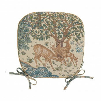 川島織物セルコン Morris Design Studio ザ・ブルック ダイニングシートクッション 45×43cm LN1749 BE ベージュ【同梱・代引き不可】