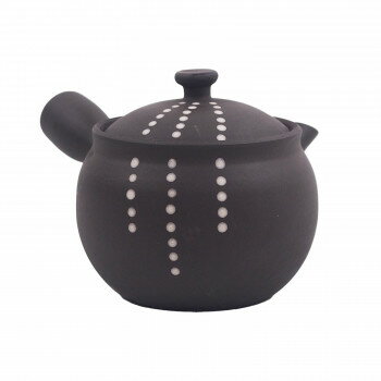 M1174 陶山急須 水玉 流れ 萬古焼【同梱・代引き不可】