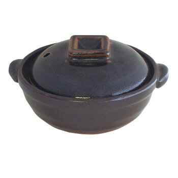 M7502 柚子天目 4号鍋 萬古焼【同梱・代引き不可】