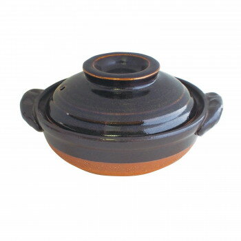 M3202 柚子天目 5.5号鍋 萬古焼【同梱・代引き不可】