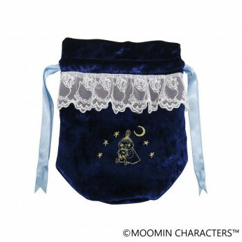 MOOMIN ムーミン レース＆ベロア巾着 ホシ MM-8336【同梱・代引き不可】
