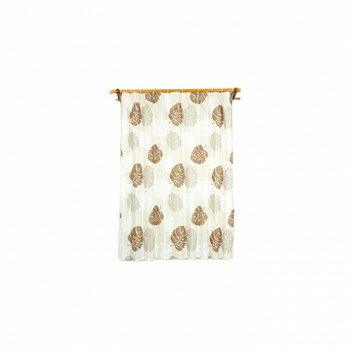 カーテン ラウンドモンステラ 60-110X135 BE 546743000135065【同梱・代引き不可】