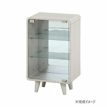 不二貿易 C/D:52298 コレクションシェルフ クレール ミドル ホワイトウォッシュ【同梱・代引き不可】