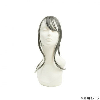 プリシラ ちょびっと白髪かくし ロング 耐熱 ナチュラルグレイヘア ST-012L-TNGH【同梱・代引き不可】