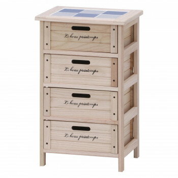 不二貿易 C/D:39621 木製4段ボックス HF05-003(N) 2 39621【同梱・代引き不可】