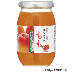加藤美蜂園本舗 国産もも使用 はちみつ&もも 400g 12本セット【同梱・代引き不可】