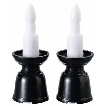 リモコン式ローソク ゆらゆらII 1対 黒 6157000100014【同梱・代引き不可】