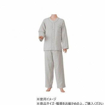 神戸生絲 紳士楽らくガーゼパジャマ上下(長袖) LL No.801 グレー【同梱・代引き不可】 神戸生絲 紳士楽らくガーゼパジャマ上下(長袖) LL No.801 グレー【同梱・代引き不可】