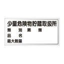 ユニット 危険物標識 少量危険物貯蔵取扱所 横型 828-53【同梱・代引き不可】