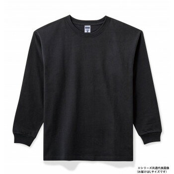 ボンマックス MS1168 スラブ長袖Tシャツ ブラック (16) サイズ:L LIFEMAX【同梱・代引き不可】