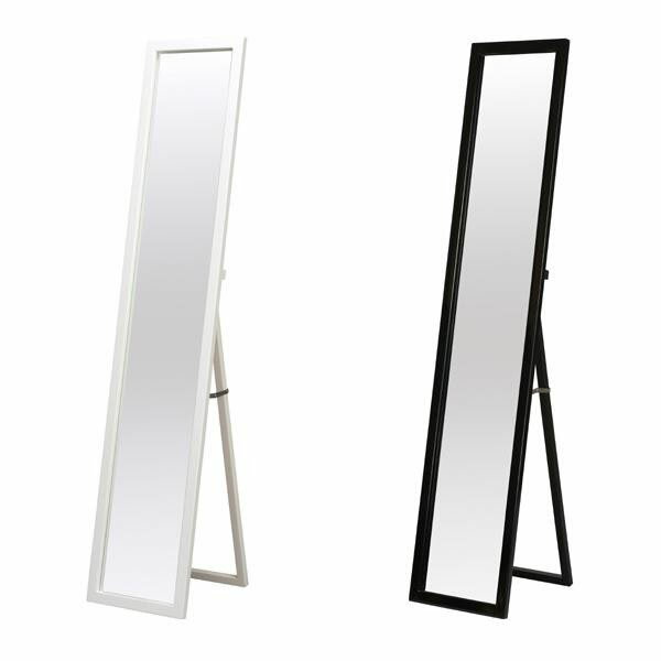 ines(アイネス)　ルックスタンドミラー　NK-208　ブラック【同梱・代引き不可】