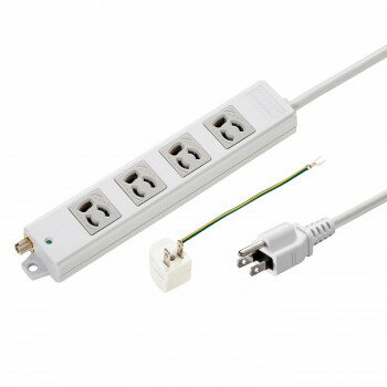 サンワサプライ 抜け止めタップ 3P 4個口 3m TAP-5431MGN2-3【同梱・代引き不可】