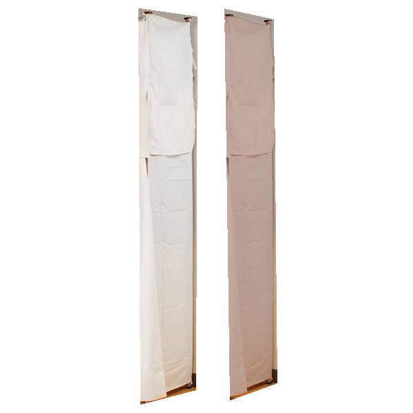 SKシリーズツッパリクローゼットハンガーラック専用サイドカーテン　S-50　アイボリー【同梱・代引き不可】