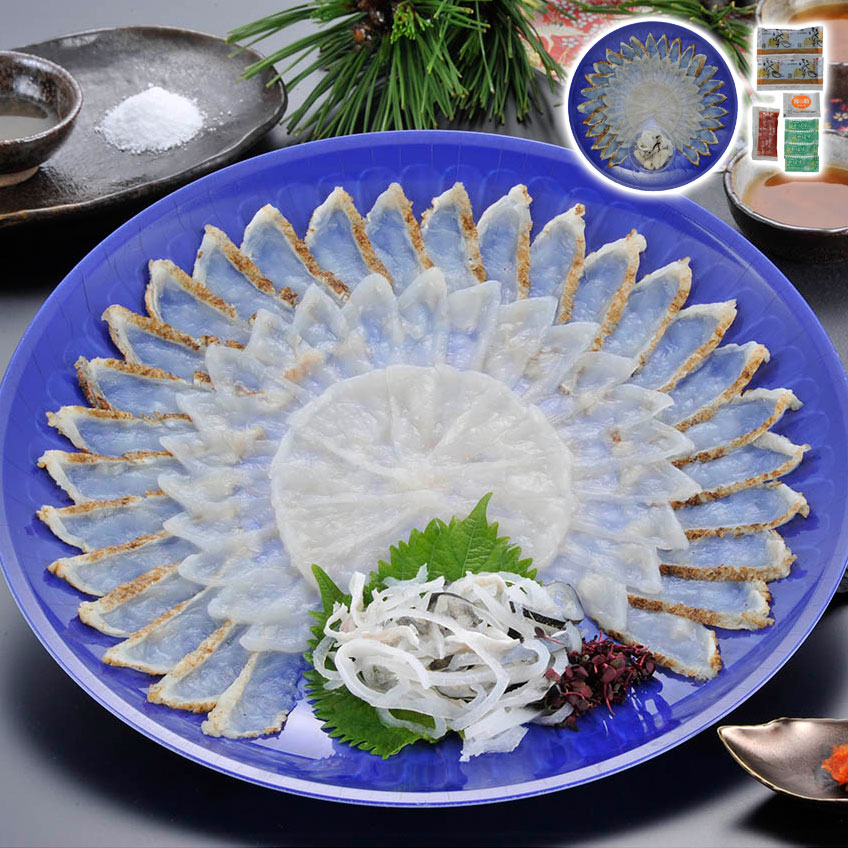 【抽選で最大100%ポイントバック！12/1~】 食楽庵ふる川 ふく刺三種盛り（4人前） 株式会社ふく太郎本部 産直グルメ 贅沢 お取り寄せ ギフトに最適 食卓を彩る 贈り物 ごちそう 【代引不可】