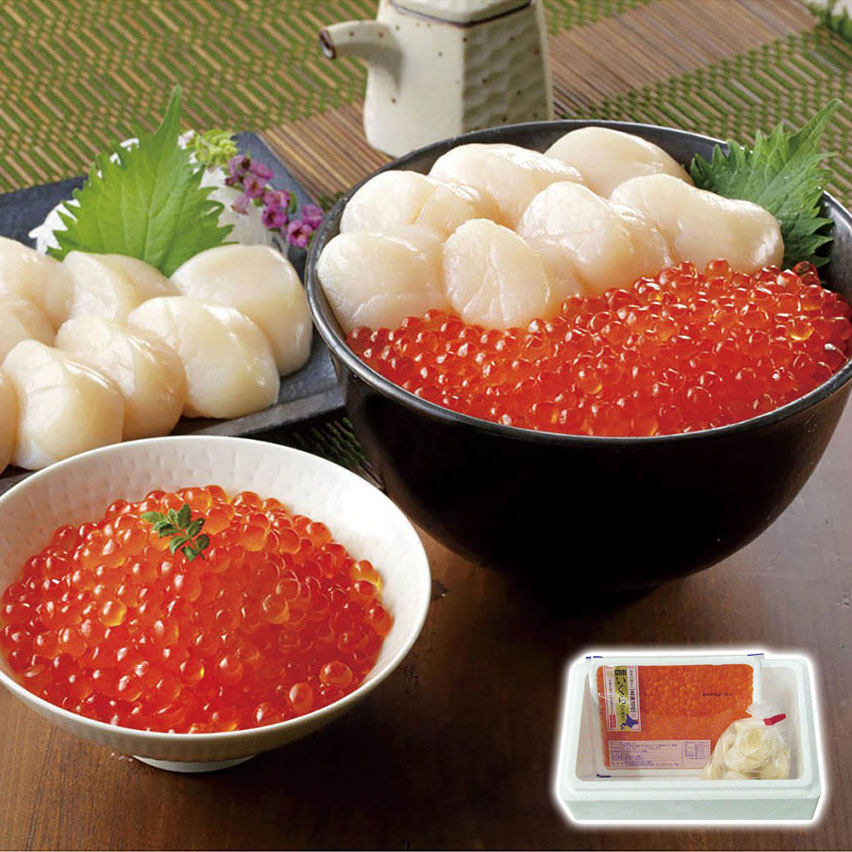 北海道産 いくら・ほたてお試しセット 網走水産 産直グルメ 贅沢 お取り寄せ ギフトに最適 食卓を彩る 贈り物 ごちそう 【代引不可】