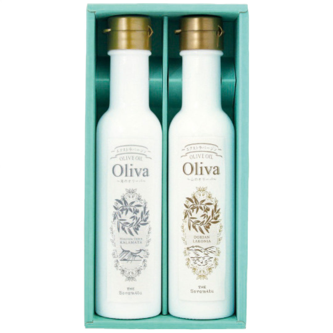 ギリシャ産・産地限定エキストラバージンオリーブ油の2本セット。温暖な気候が特徴のギリシャ・メッシーニア州の香りが特徴のオリーブ油「EX海のオリーバ」。ハーブのような爽やかな風味とスッキリとした後味。サラダやカルパッチョなど冷たい料理、ハーブやスパイスなど使用した香りを活かした料理に最適なオリーブ油です。寒暖差のある気候が特徴のギリシャ・ラコニア州の甘味が特徴の「EX山のオリーバ」。ナッツやバナナのような甘みとコク。スープやアヒージョなど温かい料理、煮込み料理などコクを活かした料理に最適です。 内容量 EXオリーブオイル(海のオリーバ・山のオリーバ各1本・各137g) 製造生産地 日本製 賞味期間 製造日より常温約540日 総重量 800g 【注意事項】 商品の詳細はご注文前にメーカーサイトもしくはカタログ等で御確認ください。