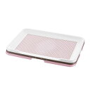 (まとめ)お掃除簡単ステップトレー ワイド ライトピンク (ペット用品) (×2セット)(同梱・代引き不可)(4)