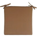 低反発 椅子クッション 38×38×4cm ブラウンオックス 無地 綿100% カバー付き シートクッション ひも付き リビング ダイニング(同梱・代引き不可)(3)