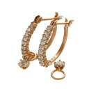 ダイヤハーフエタニティ計0.3ct ダイヤモンドピアス PINKGOLD(同梱・代引き不可)(4)