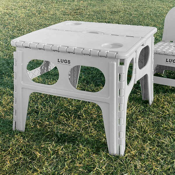 LUGS 折りたたみ式コンパクトテーブル グレー(同梱・代引き不可)