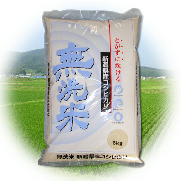 [P5倍 30日限定] 令和3年産 無洗米 新潟県産コシヒカリ 5kg 2021年度産 米 とがずに炊けて経済的！忙しい人にピッタリ お米 白米 ご飯 [代引/同梱不可]