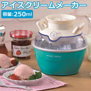 アイスクリームメーカー 簡単 手作り 食べきりサイズ コンパクト 小型 かわいい おしゃれ HOME SWAN SIC-25H