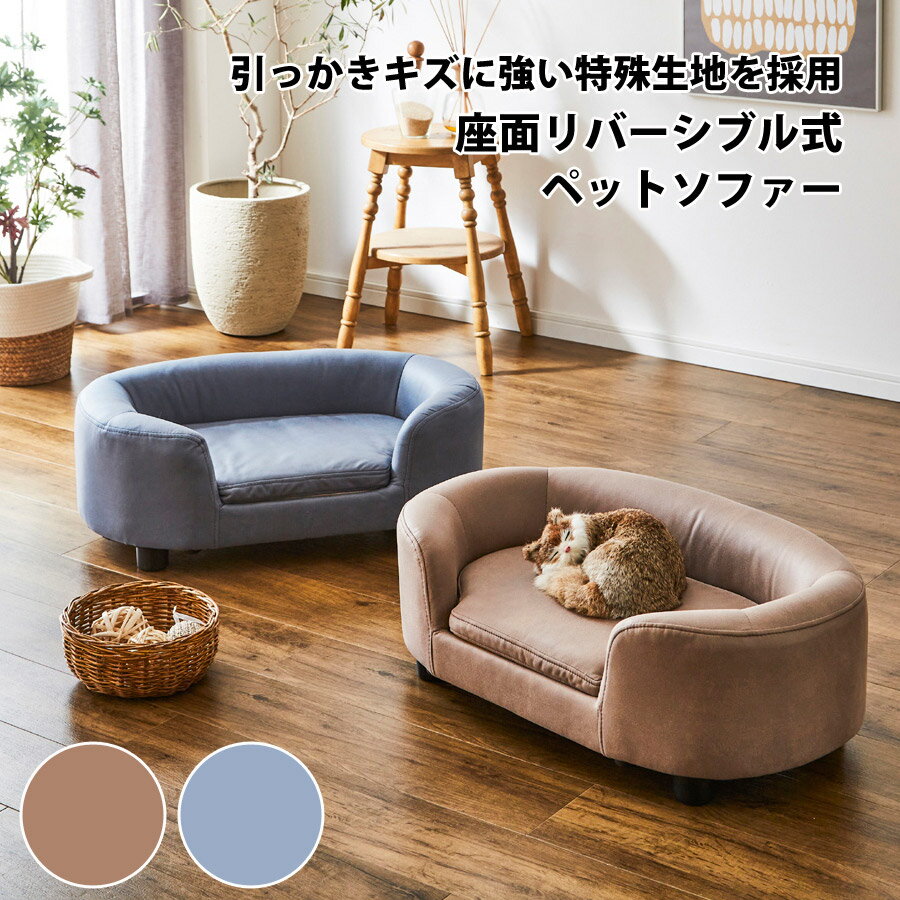 楽天壱番館STORE【P2倍★6/1限定】 ペット ソファ 猫 犬 座面 リバーシブル 高さ調整 撥水加工 カバー 洗える ペットベッド ペット用ソファ ペットソファ ペットソファー ペット用品 ペット家具 寝具 コンパクト シンプル おしゃれ かわいい 可愛い PSO-LEO 【代引/同梱不可】